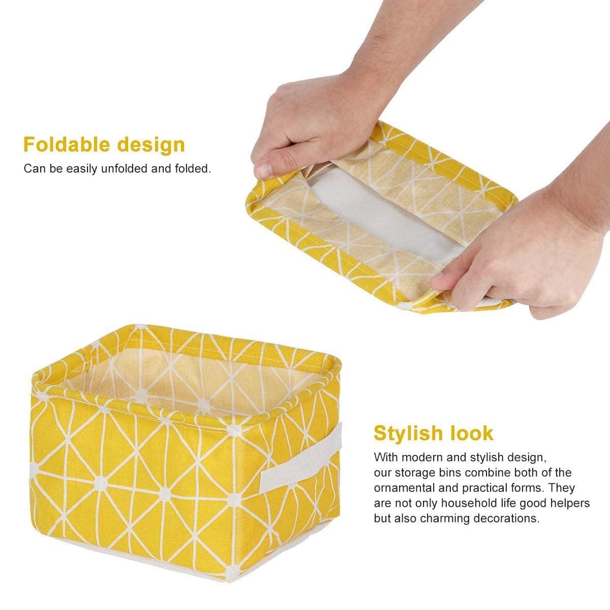 Canvas Fabric Basket with Handle - Prime Avenue