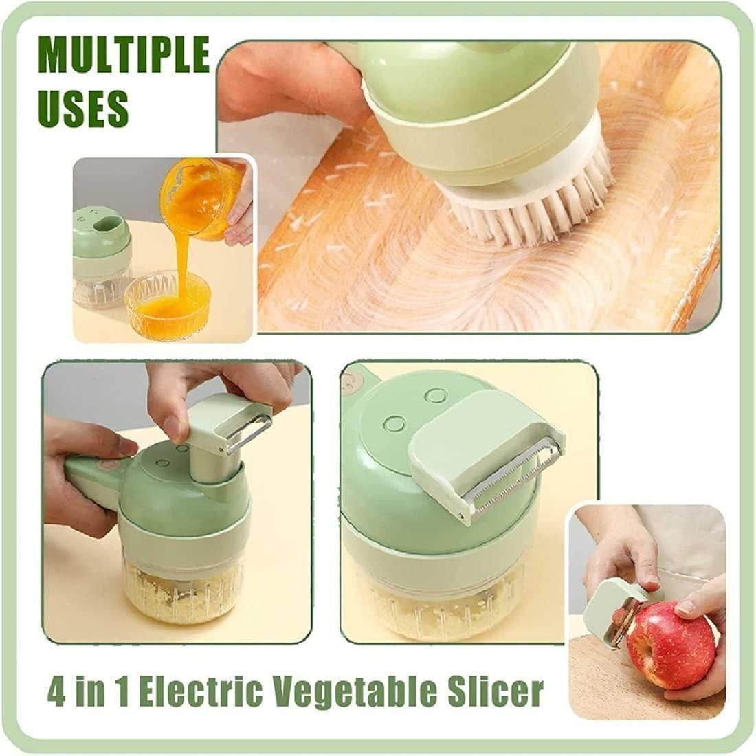 4-in-1 Electric Vegetable Cutter, Slicer, Grater, Chopper - Prime Avenue