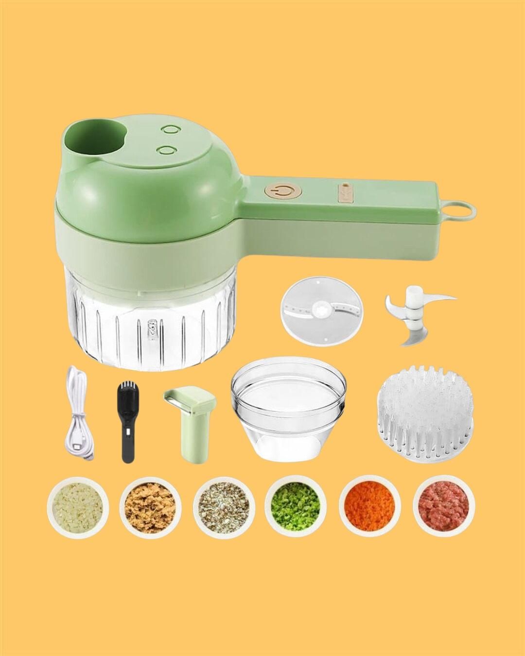 4-in-1 Electric Vegetable Cutter, Slicer, Grater, Chopper - Prime Avenue