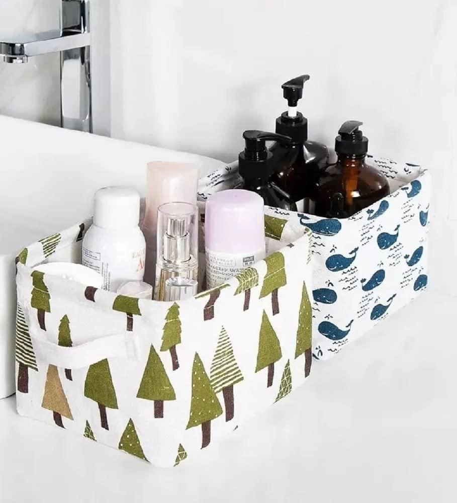 Canvas Fabric Basket with Handle - Prime Avenue
