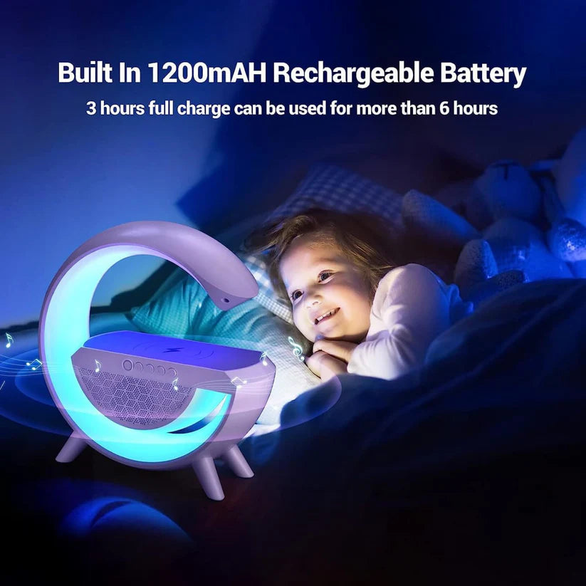 G-Shape LED Wireless Charging Speaker Lamp - Prime Avenue