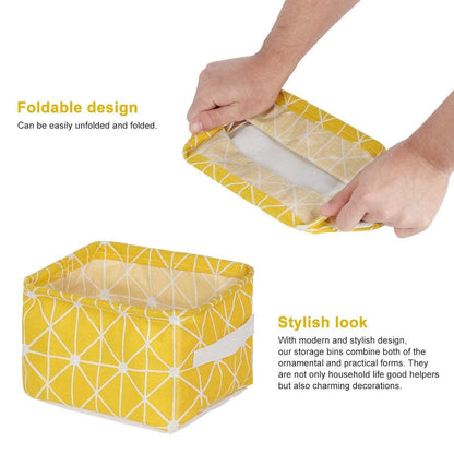Canvas Fabric Basket with Handle - Prime Avenue