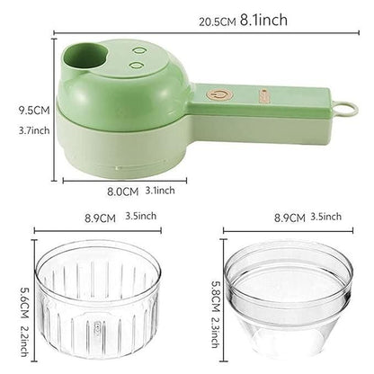 4-in-1 Electric Vegetable Cutter, Slicer, Grater, Chopper - Prime Avenue