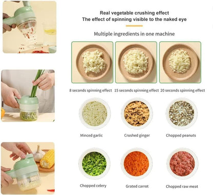 4-in-1 Electric Vegetable Cutter, Slicer, Grater, Chopper - Prime Avenue