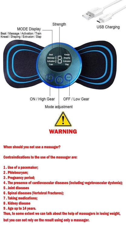 Reusable EMS Bioelectric Acupoints Massager Pad - Prime Avenue